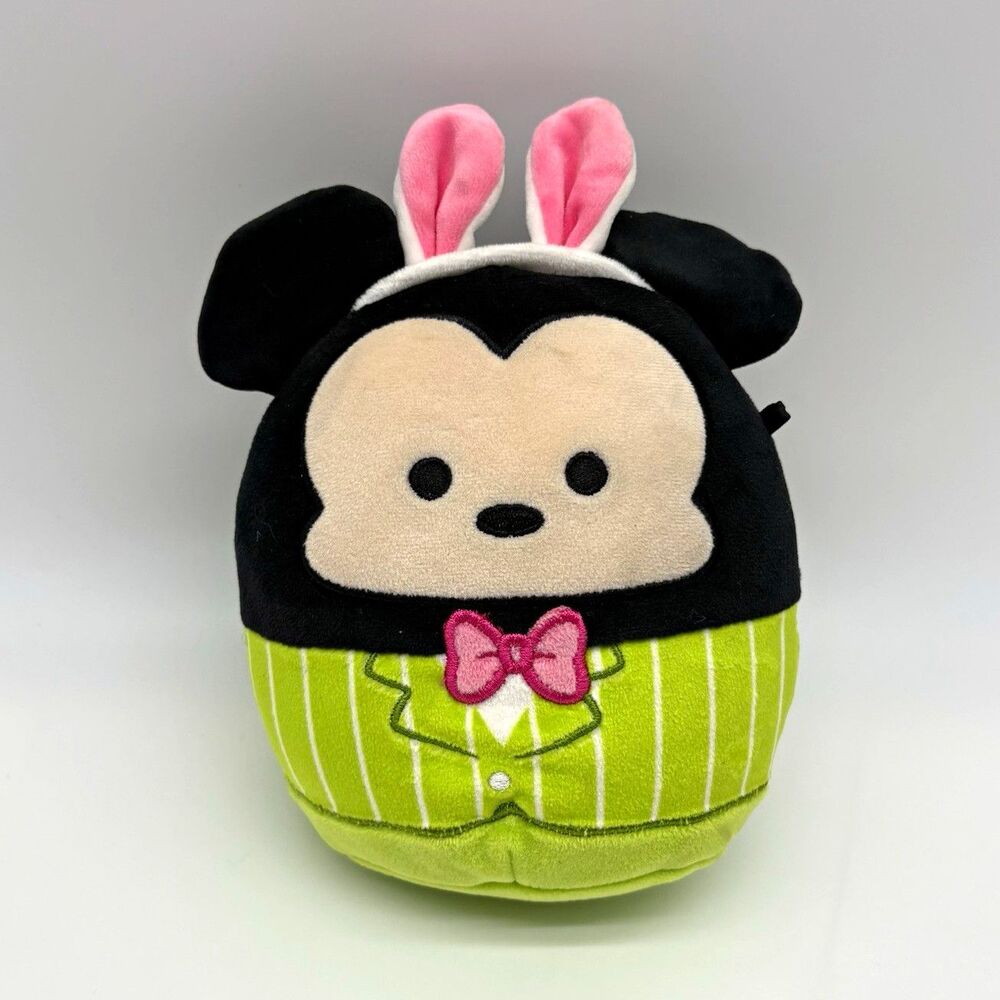 Disney Mickey Mouse & Friends Squishmallow Plush Bunny Ears Bow, Small